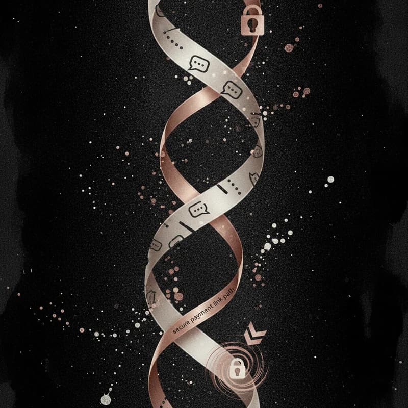 Abstract visual representing for UAE beauty clinics AI WhatsApp