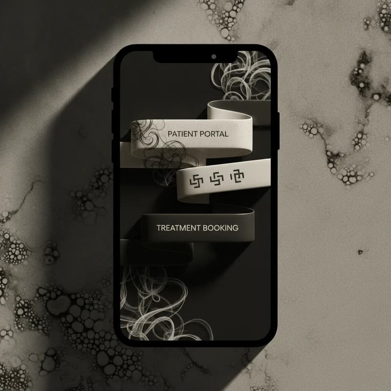 Abstract visual representing for UAE beauty clinics Mobile Apps