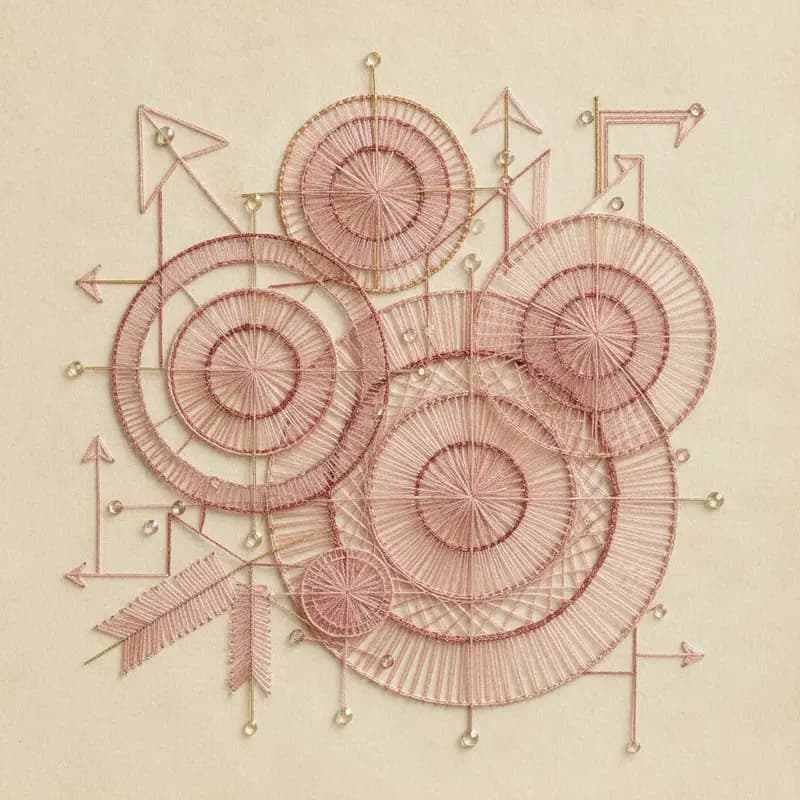 Abstract art evoking defining success metrics