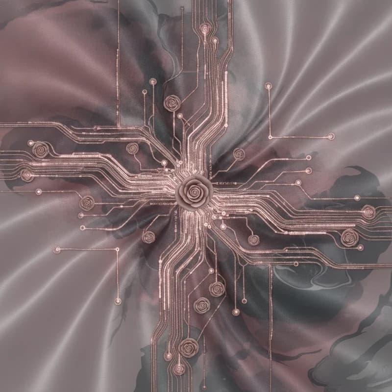 Abstract visual representing for UAE salons AI Automation