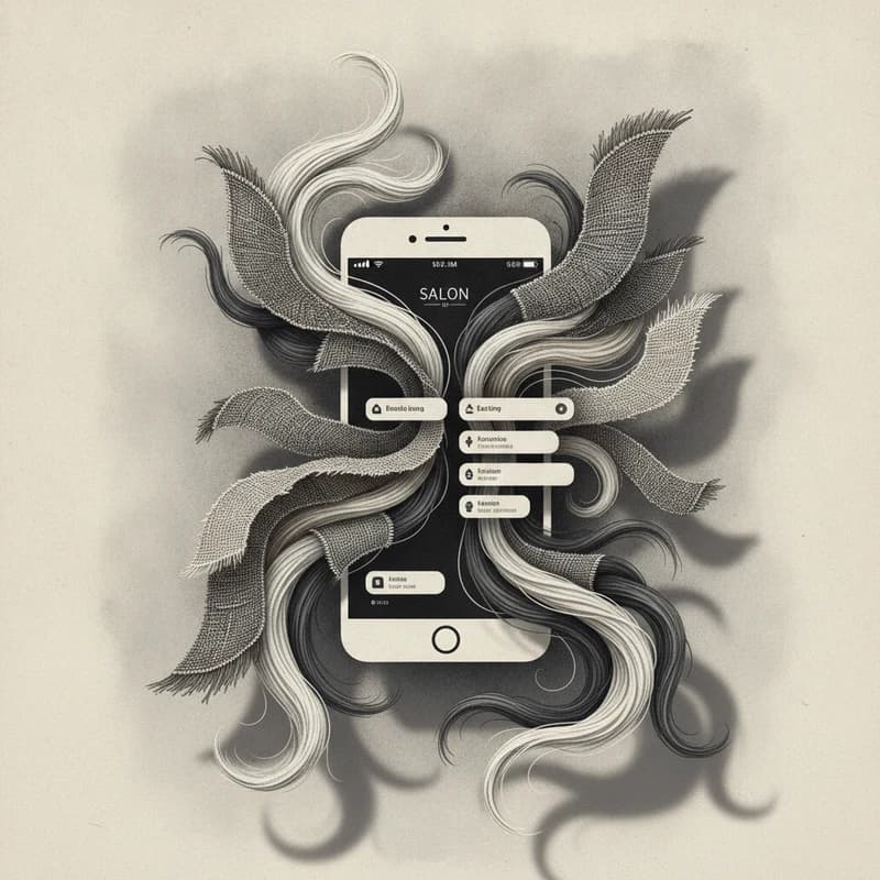Abstract visual representing for UAE salons Mobile Apps