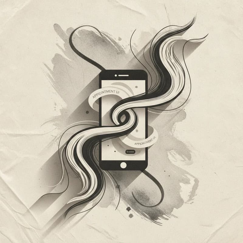 Abstract artistic visual for Mobile App Development