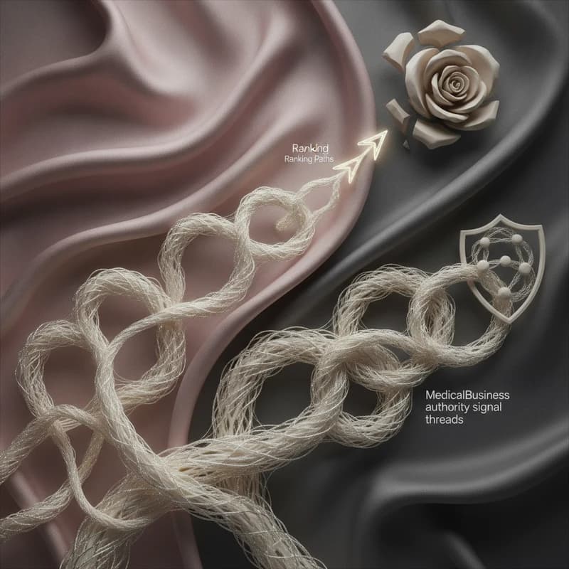 Abstract artistic visual for High-Intent Local & Medical SEO