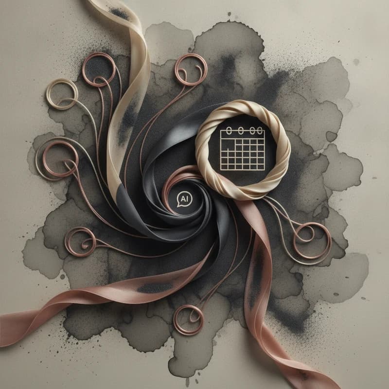 Abstract artistic visual for AI WhatsApp Workflows