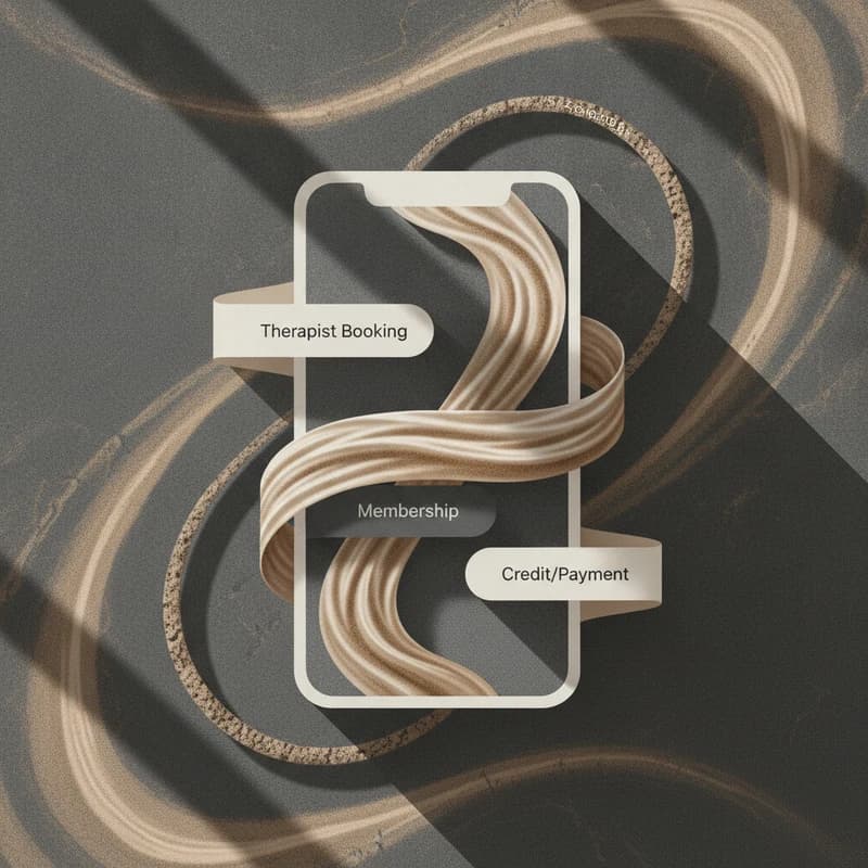 Abstract artistic visual for Mobile Application for Massage & Wellness Centers