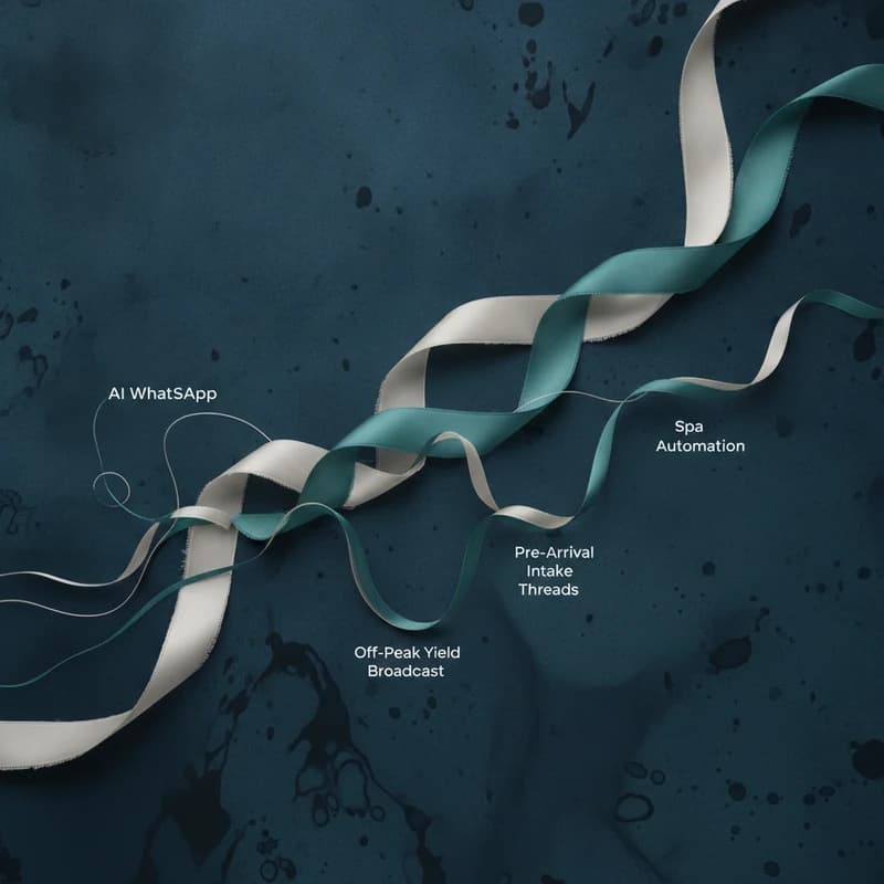 Abstract artistic visual for AI WhatsApp Workflows