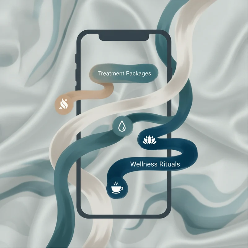 Abstract artistic visual for Spa Mobile App Development