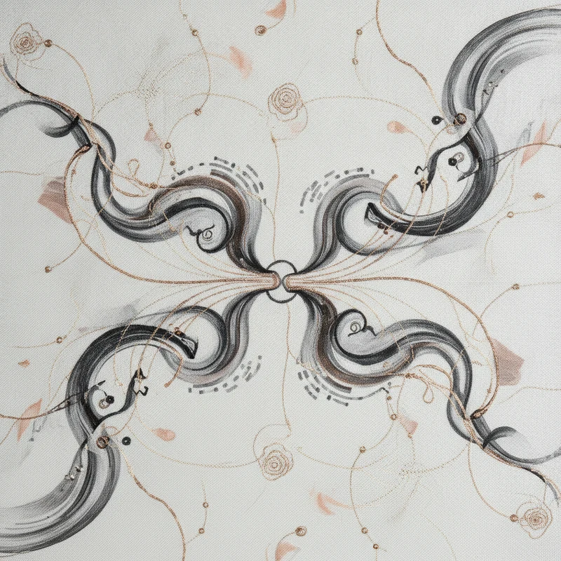 Abstract art representing bilingual WhatsApp automation for UAE clinics