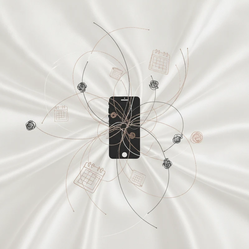 Abstract art representing clinic WhatsApp touch-up reminder automation