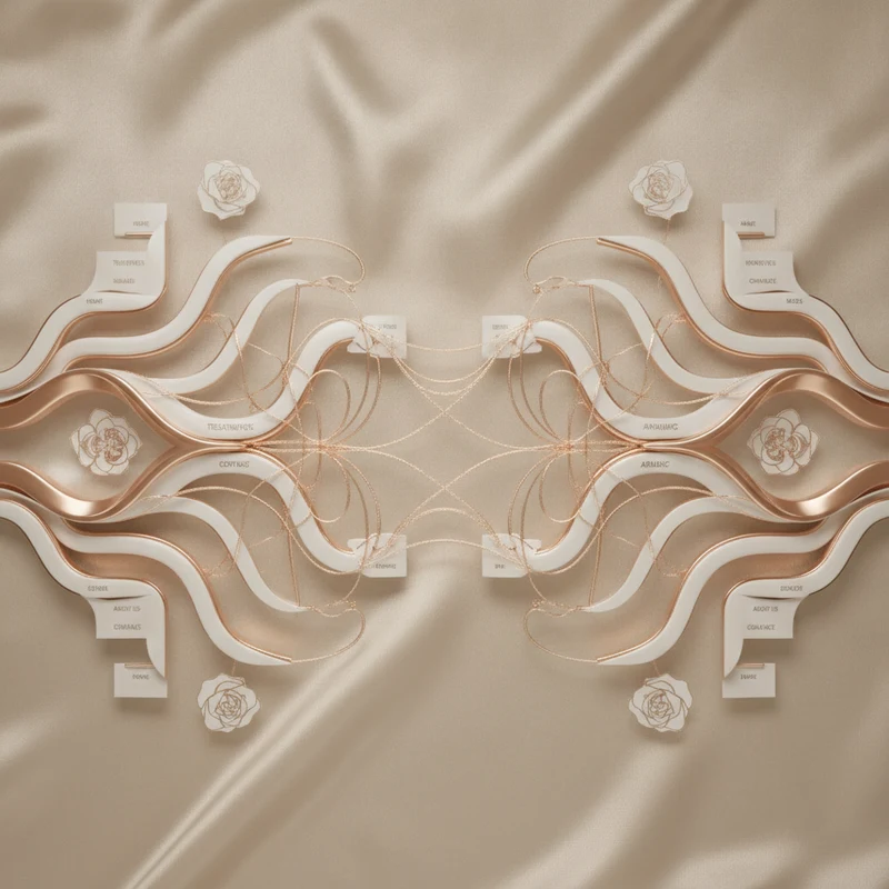 Abstract art representing bilingual English and Arabic clinic website structure