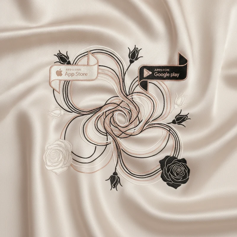 Abstract art representing App Store and Google Play launch for massage apps