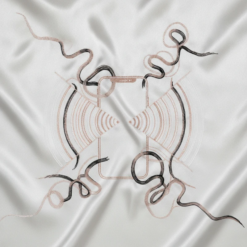 Abstract art representing massage app rebooking push notifications