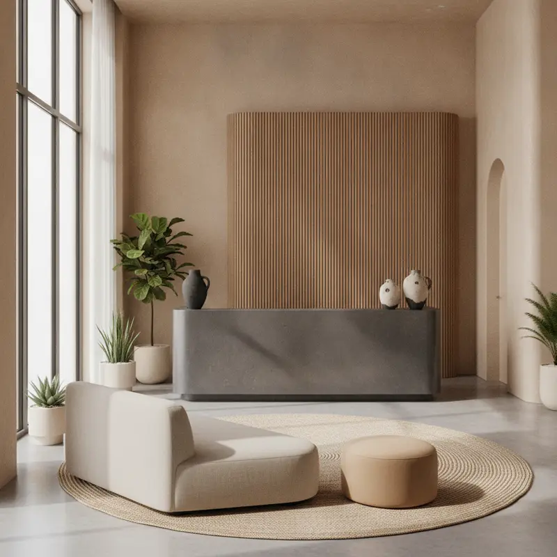 Modern reception at Pulse Wellness Massage, Business Bay Dubai