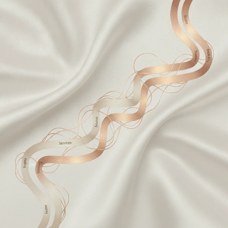 Abstract art representing bilingual English and Arabic massage center website structure