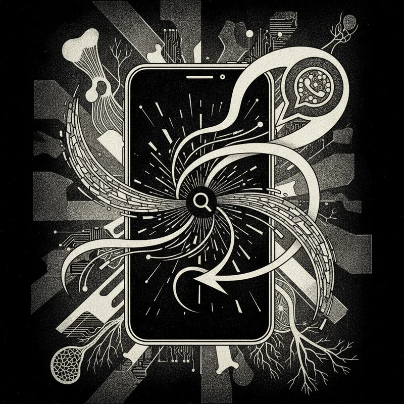 Abstract art representing a fast mobile-first massage center website