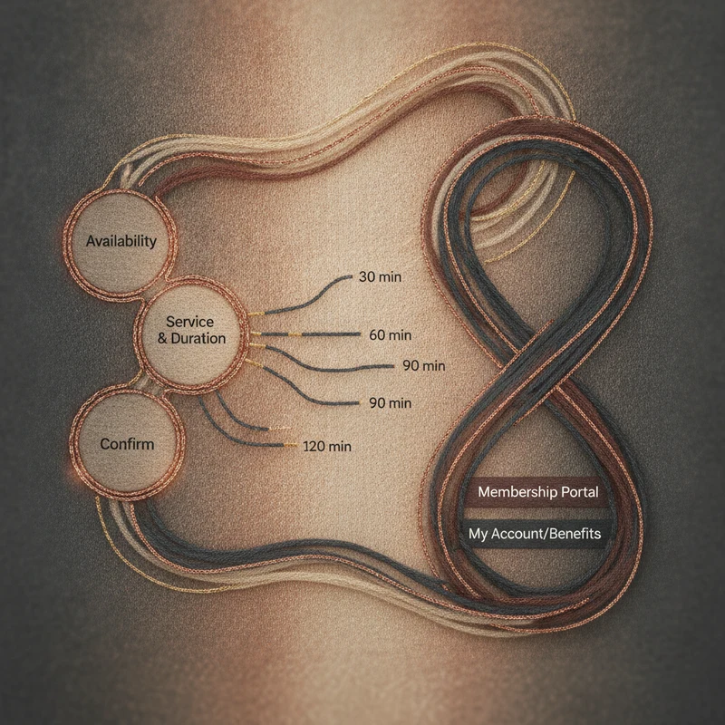 Abstract art representing custom massage center website design matched to brand identity