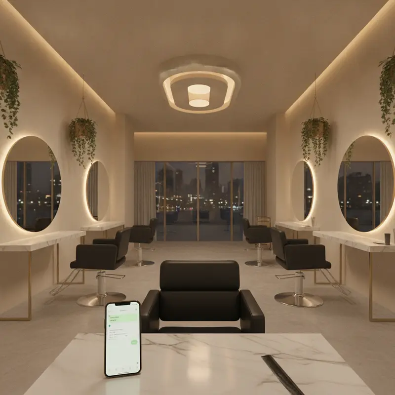 WhatsApp automation results for Velvet Chair Salon, Dubai Marina