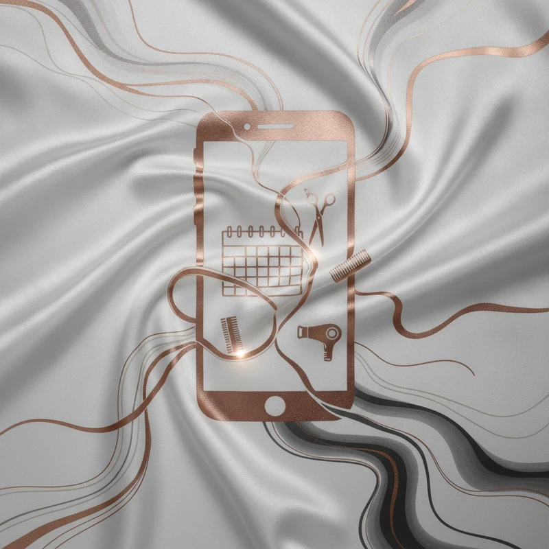 Abstract art representing instant WhatsApp booking automation for salons