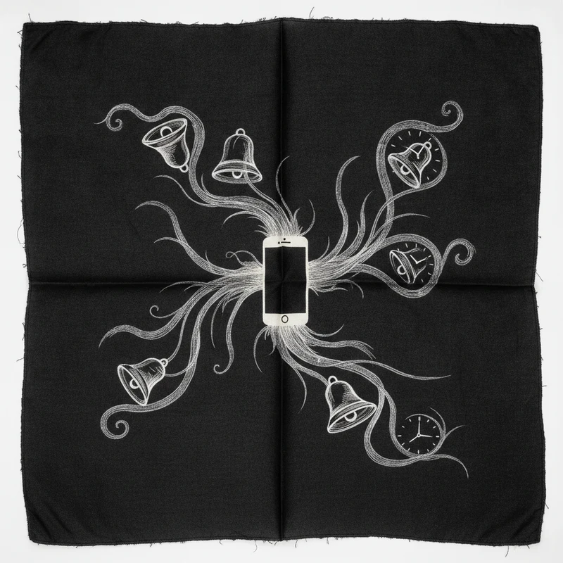 Abstract art representing push notification appointment reminders for salon apps
