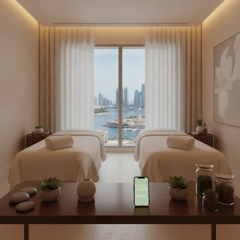 WhatsApp automation results for Serene Oasis Spa, Downtown Dubai