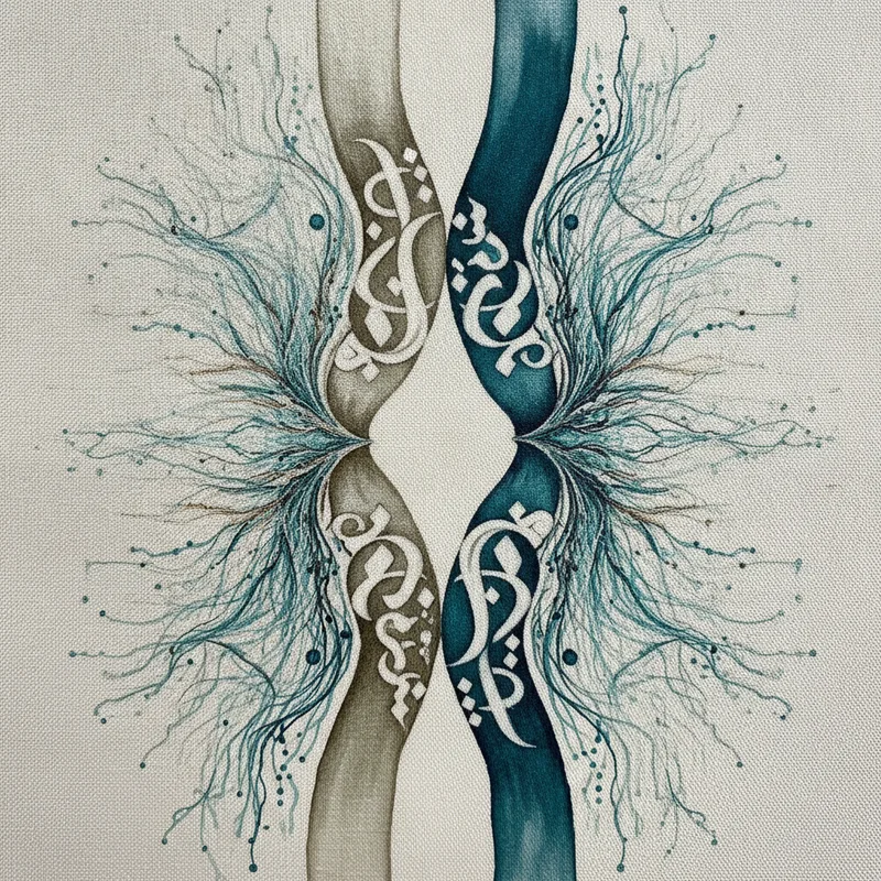 Abstract art representing bilingual WhatsApp automation for UAE spas
