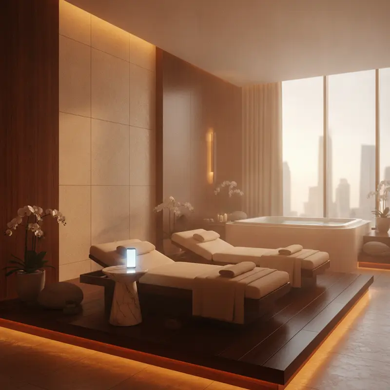 Spa mobile app booking at Serene Oasis Spa, Downtown Dubai