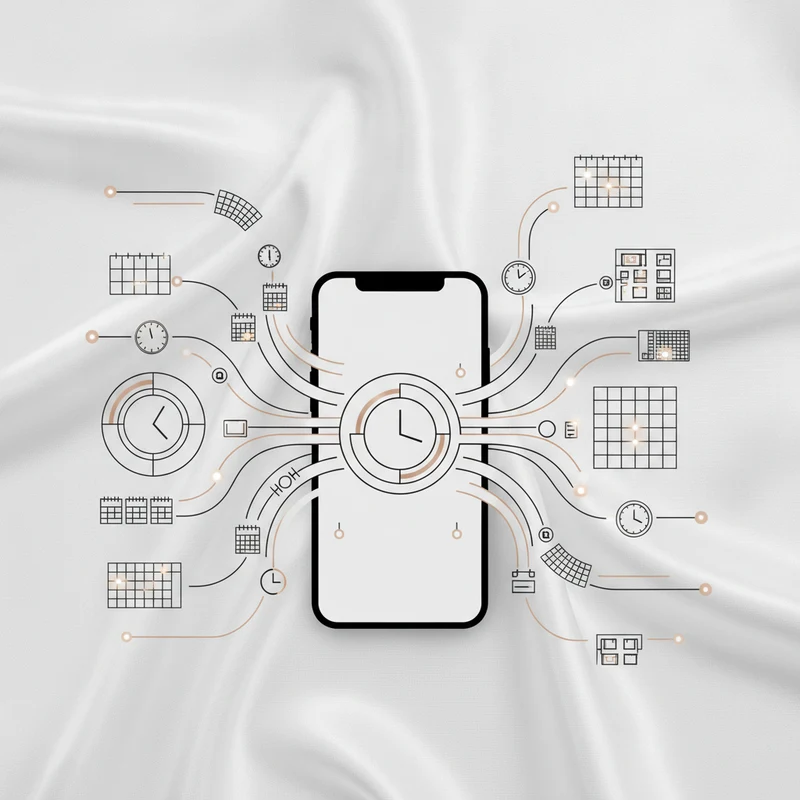 Abstract art representing AI-enhanced spa app scheduling